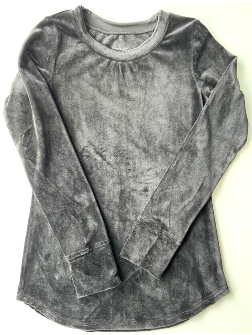 Cuddl Duds Shirt-Size Small, Black, Double Plush Velour, Long Sleeved
